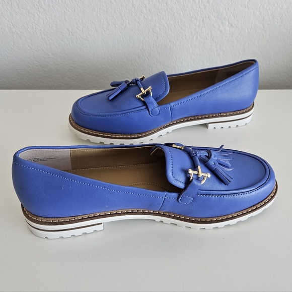 Talbots Laura Tassel Horse Bit Soft Nappa Leather Loafer Biscayne Blue Women 8.5 - Picture 4 of 9